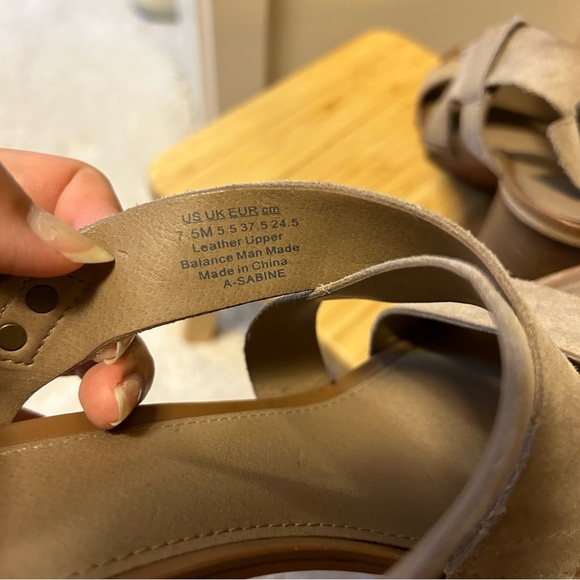 Franco Sarto Sabine Suede Leather Sandals - Picture 11 of 13